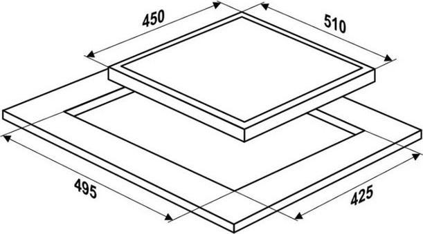 Produktbild MPM Induktionskochfeld für den Einbau MPM-45-IM-16/W weiss (45 cm, Induktionskochfeld)