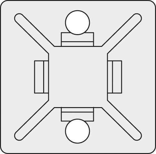 Actual product image HellermannTyton Mounting base (Fixing loops, 28 mm, 100 pcs.)