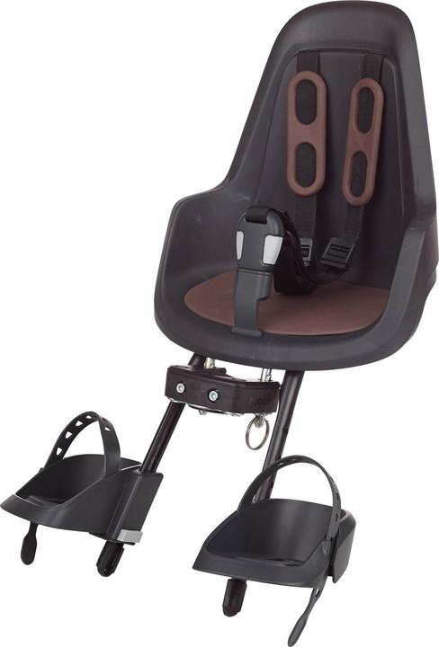 bobike Seggiolino per bambini ONE Mini ECOSeggiolino anteriore ECO Nero (Tubo sterzo + attacco manubrio)