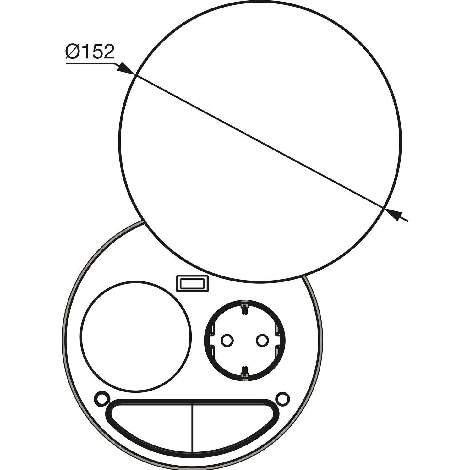 Thumbnail - Wipo, Steckdosenleiste, Steckdosenelement Smile Schuko, USB und Wireless-Charger, schwarz (CEE 7/3, USB-C, 1.80 m)