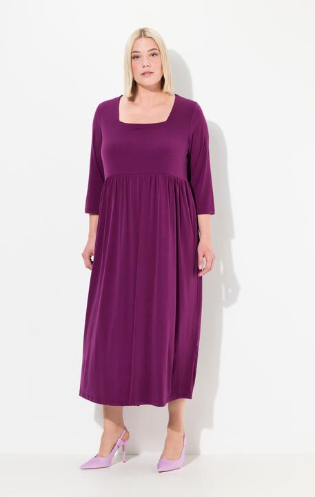 Produktbild Ulla Popken Jerseykleid, A-Linie, Farbe, Carree-Ausschnitt (54)