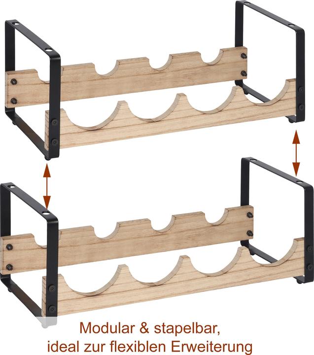 Actual product image Relaxdays winerack (8 bottles, 39.50 x 17.50 x 29 cm)