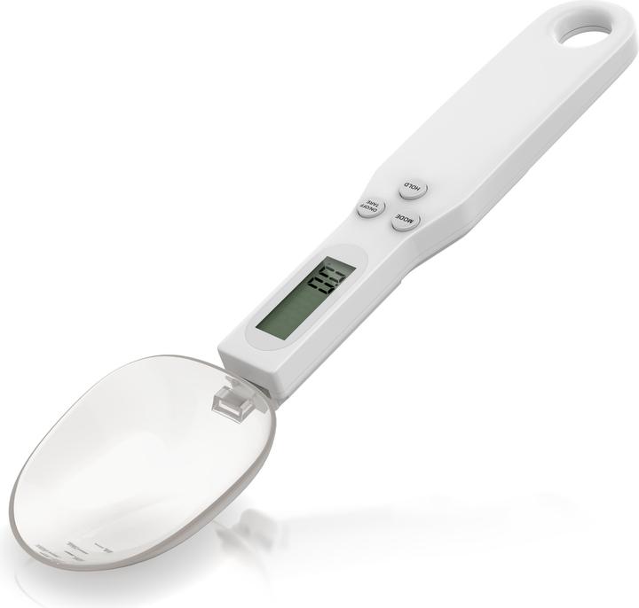 Arendo Löffelwaage digital Küchenwaage Feinwaage, LCD-Anzeige, 0,1g Auflösung, max. 500g, Tarafunktion