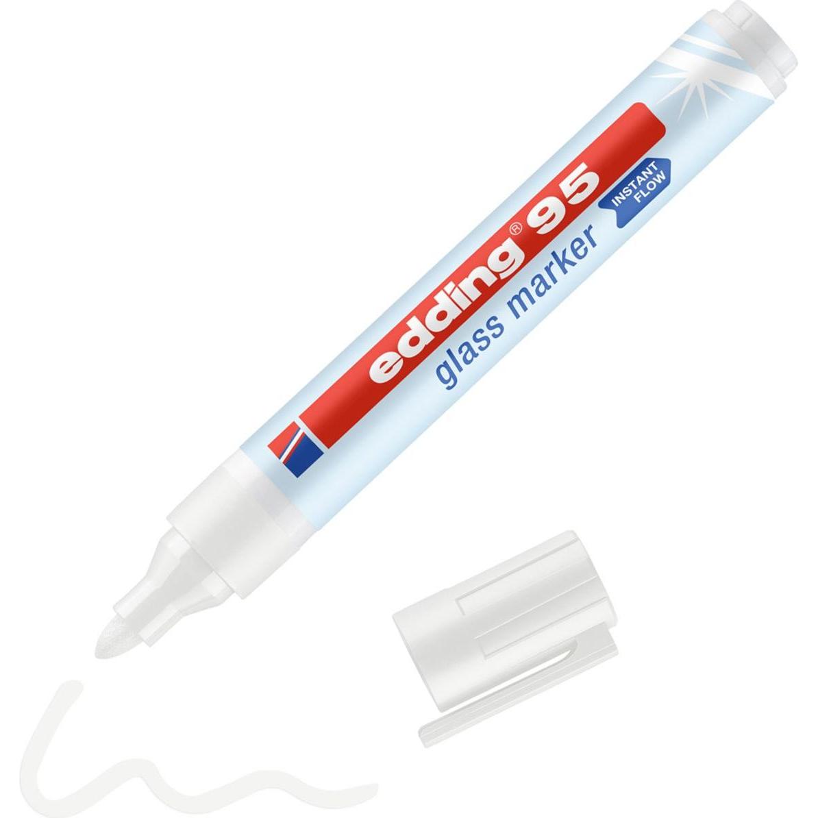 Thumbnail - Edding, Marker, Glasmarker (Weiss, 3 mm, 1 x)