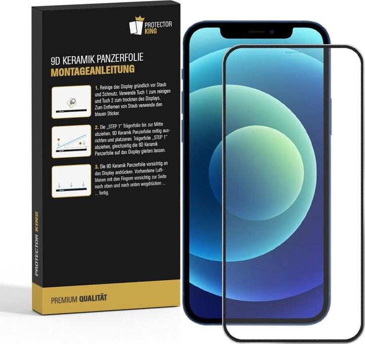 Produktbild Protectorking 2x Ceramic-Glass Full Cover HD Klar (2 Stück, Apple iPhone 12 Pro)