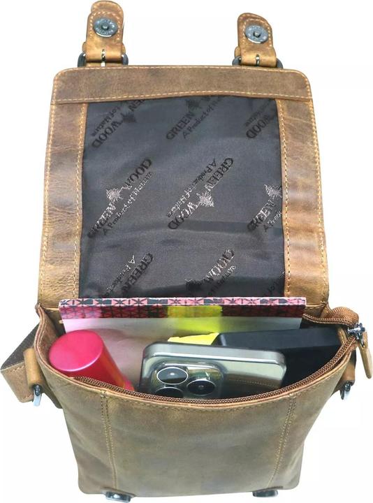Produktbild Greenwood Herrentasche Echtleder 9 Zoll Aden Vintage Look Camel No.2