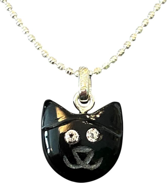 Immagine prodotto Steinkult Halskette mit Anhänger "Tiger" mit Tigerauge (Tormalina nera, 925 Argento placcato, Occhio di tigre, Pietra zirconia)