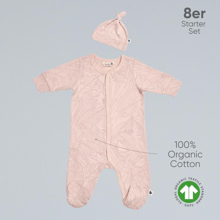 Immagine prodotto TotsTale Premium 8-tlg. Newborn Starter-Set – Babykleidung aus Bio-Baumwolle – Geschenk zur Geburt (50, 56, 62, 68)