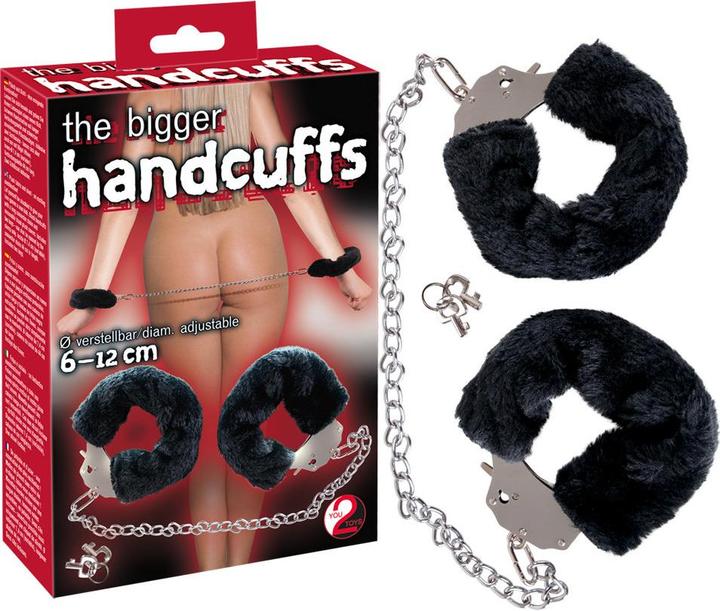 Actual product image You2Toys The bigger Handcuffs Black