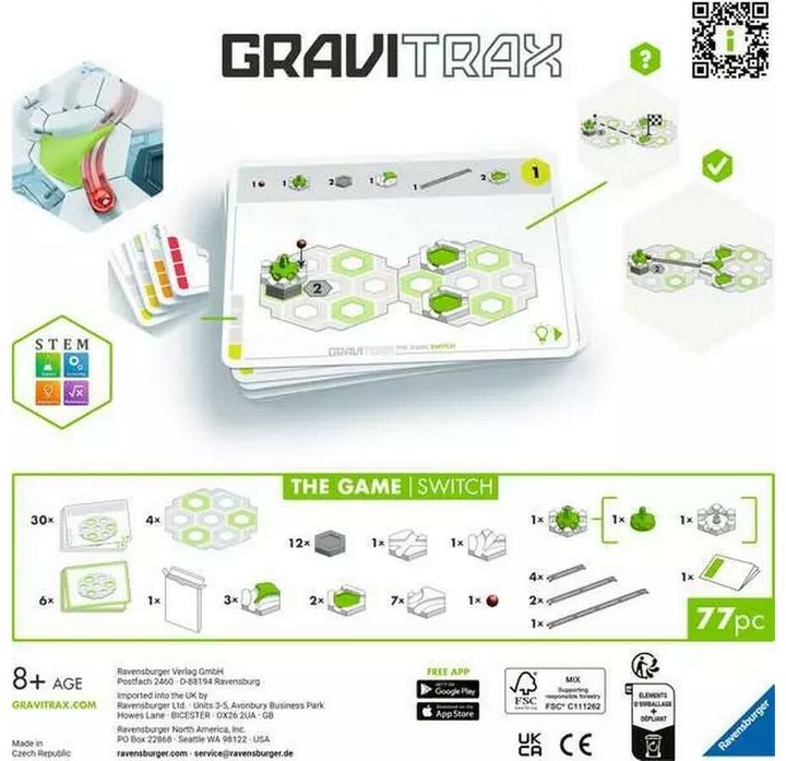 Immagine prodotto Ravensburger 25572 GraviTrax The Game Switch - Gioco di logica per gli amanti della corsa delle biglie