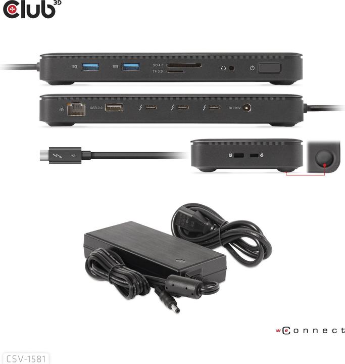 Actual product image Club 3D CSV-1581 (Thunderbolt, 4 Ports)