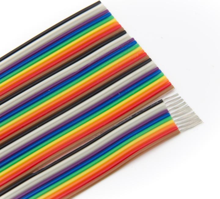 Actual product image Purecrea Flat cable IDC FC Rainbow 40p 28AWG