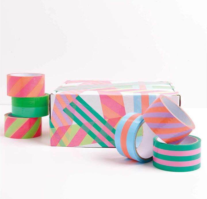 Actual product image Rico Design Parcel tape pink / green, 5 cm.300772 (50 mm)