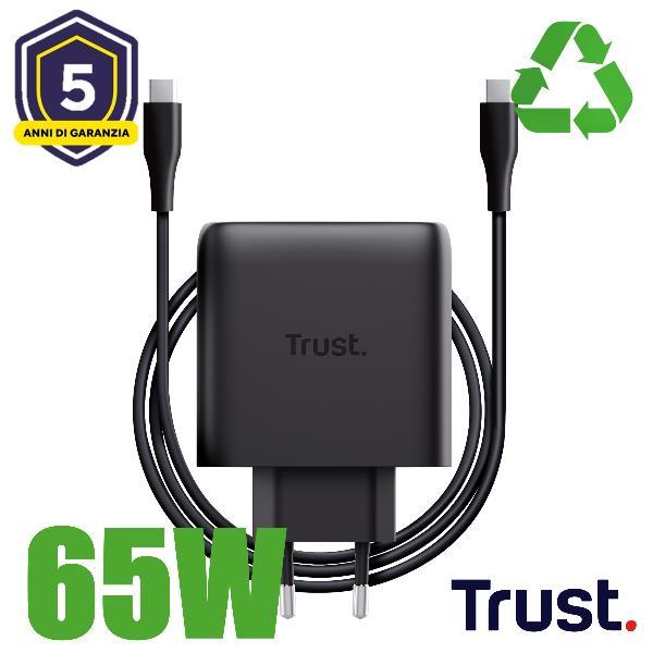 Productafbeelding Trust MAXO 65W 2P USB-C GAN CHARGER B (65 W, 2 ports)