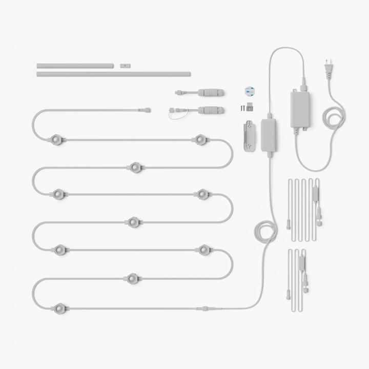 Image du produit Nanoleaf Permanent Outdoor Lights Smarter Kit 15 Meter (Blanc, Multicolore, RGB, 1500 cm, Extérieur, Intérieur)