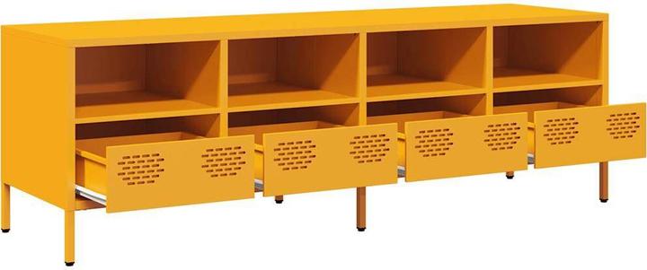 Produktbild vidaXL TV Schrank Lowboard Fernsehschrank Fernsehtisch Kaltgewalzter Stahl (135 x 39 x 43.5 cm)