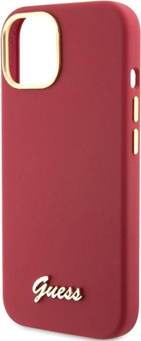 Produktbild Guess GUHCP15SSMBSLM iPhone 15 6.1" magenta hardcase Silicone Script Metal Logo & Frame (Apple iPhone 15)