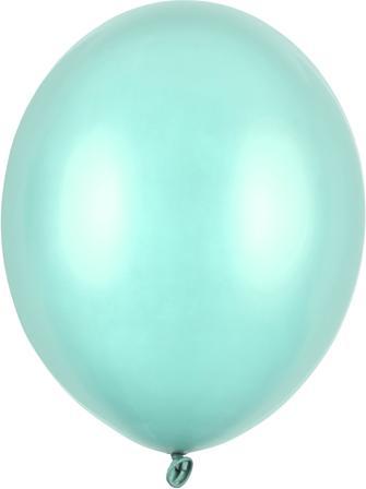 Actual product image Partydeco Strong Balloons 27cm, Metallic Mint Green (1 pkt / 50 pc.) (50x)
