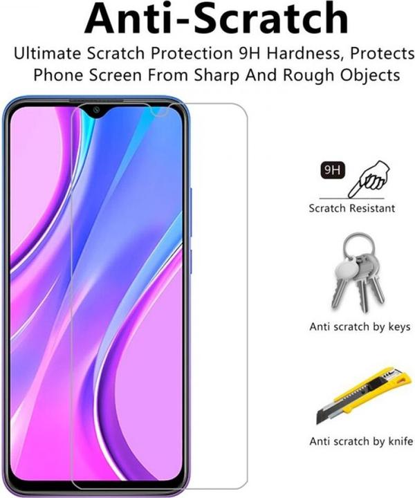Actual product image Screenguard Xiaomi Redmi 9 bulletproof glass protective film Case Friendly Design (Xiaomi Redmi 9)