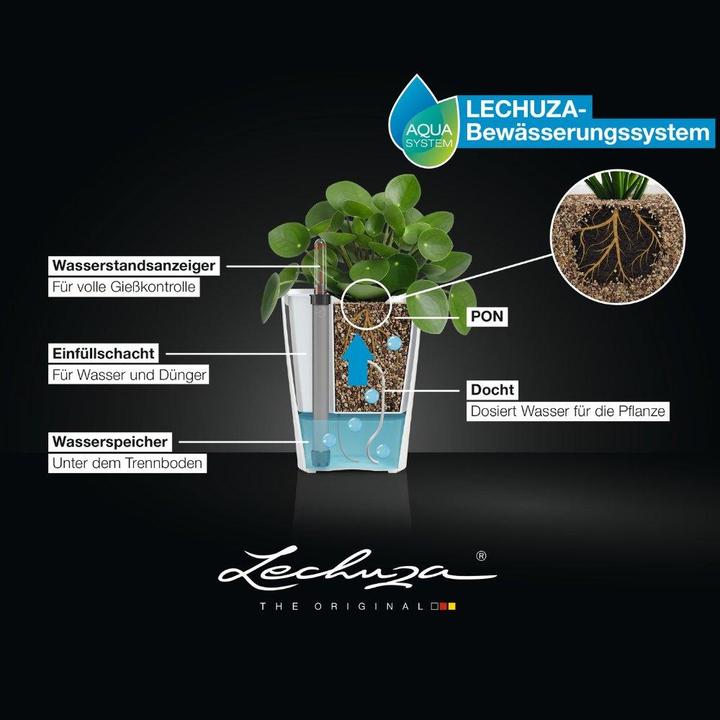 Produktbild Lechuza Bewässerungsset DELTINI Anthrazit (15 x 15 x 19 cm)