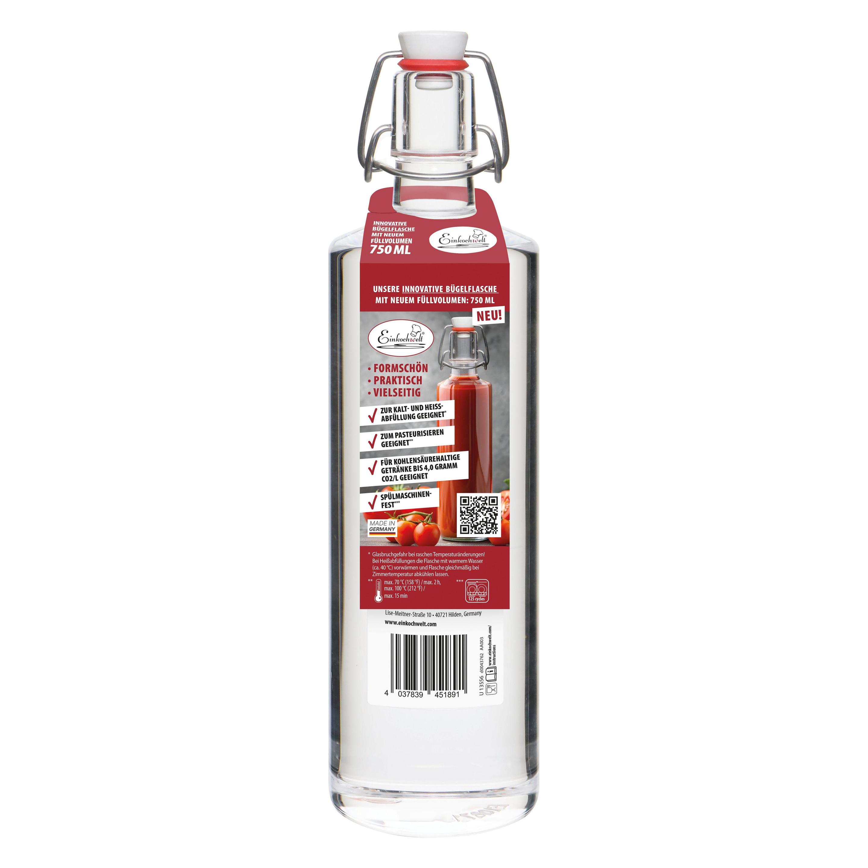 Einkochwelt Bügelflasche rund 750 ml (1 Stk., 0.75 l) (80628-144848.0750)