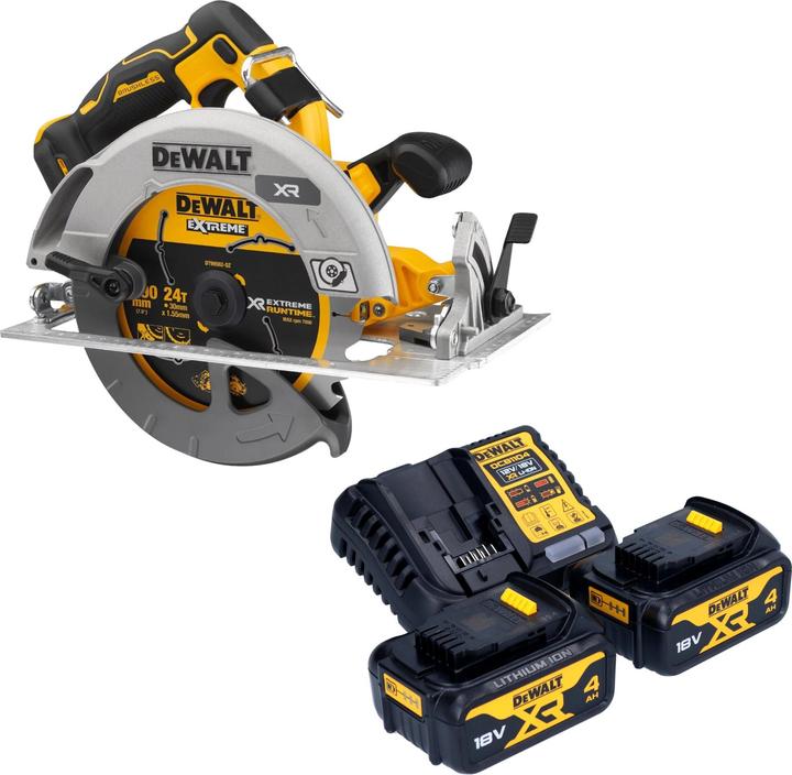 Produktbild DeWalt DCS 573 M2 Akku Handkreissäge 18 V 190 x 30 mm Brushless + 2x Akku 4,0 Ah + Ladegerät