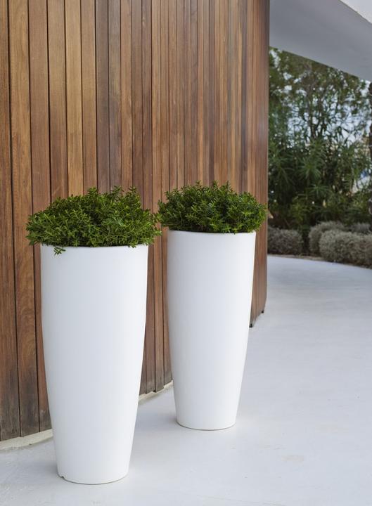 Image du produit Newgarden BAMBU 90 Blumentopf XXL gross doppelwandig rund, hoch ø40x90cm weiss 16L outdoor