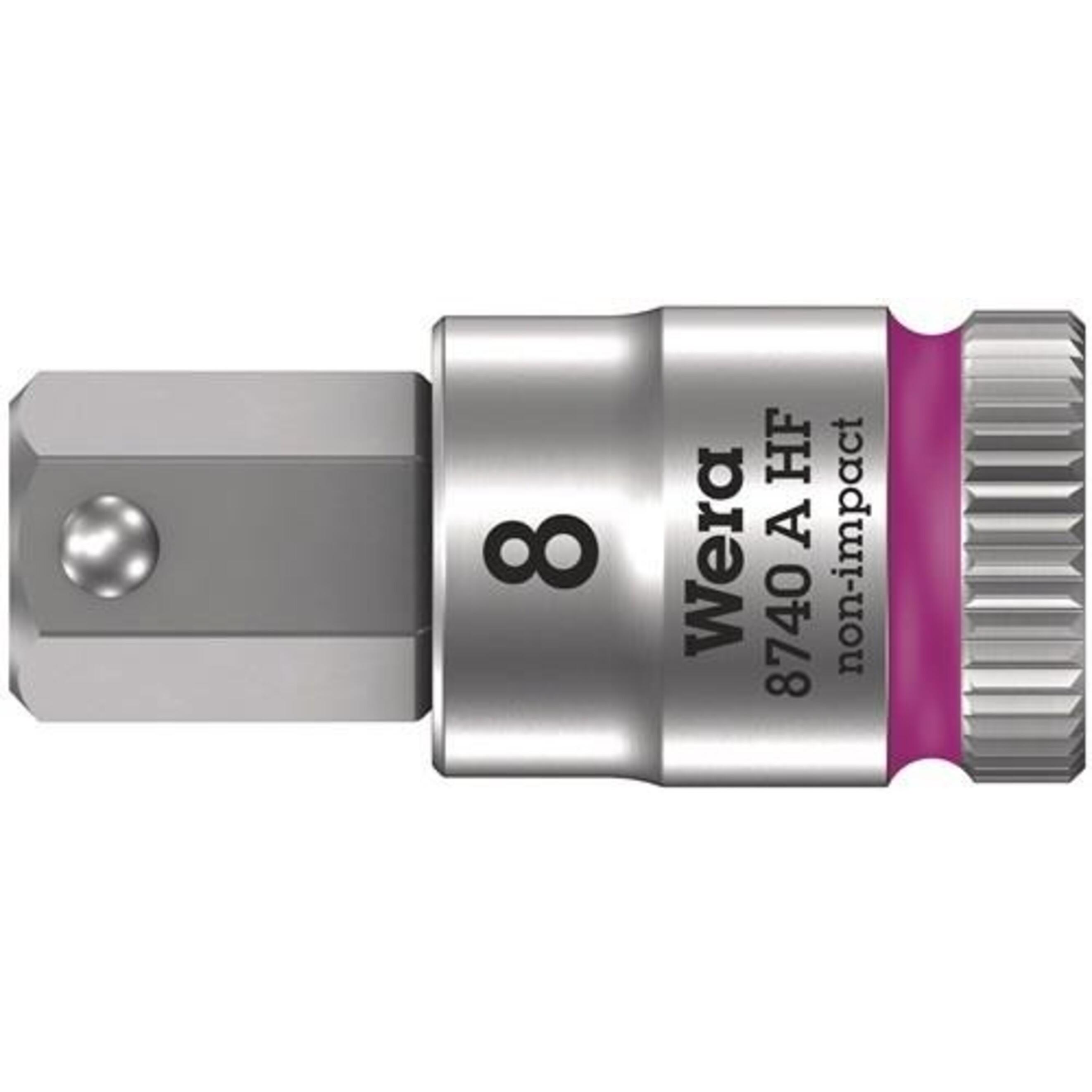 Wera, Steckschlüssel + Stecknuss, 8740 A HF Hex-Plus 8,0 x 28 mm (8 mm)