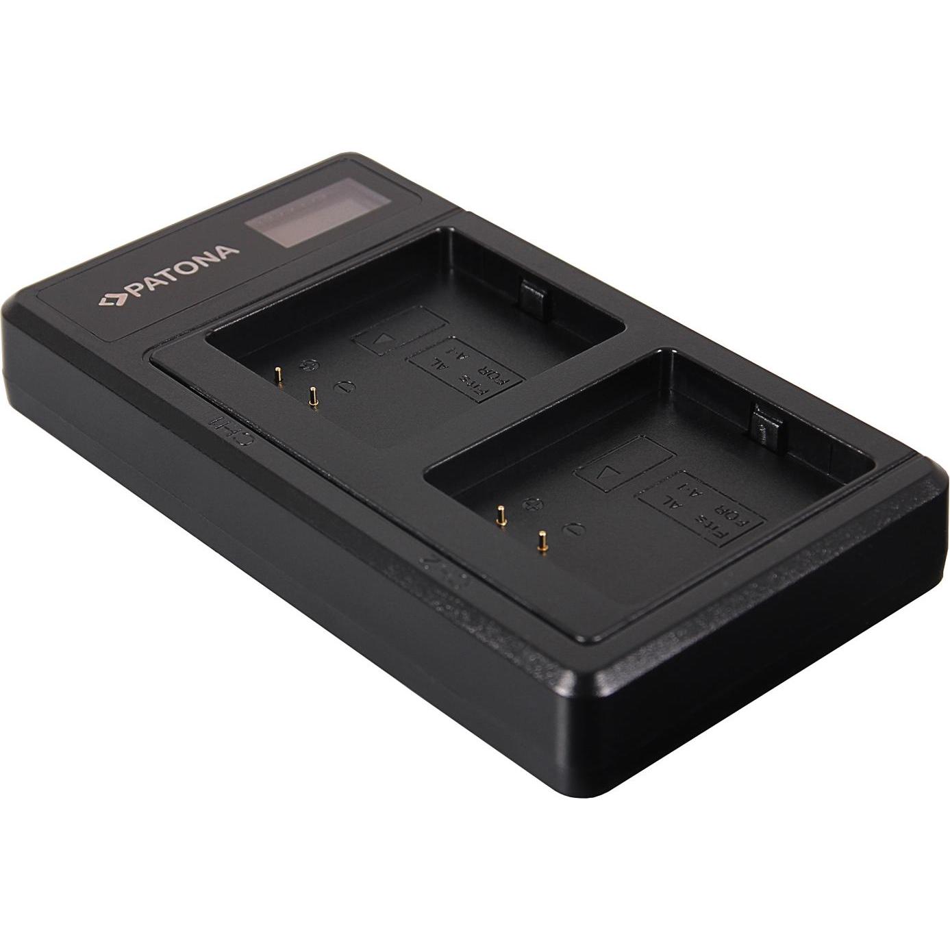 Patona Caricatore USB doppio LCD per Arlo PRO PRO-2 A-1 A1 Go A-2 (Caricabatterie per fotocamere), Alimentatore fotocamera