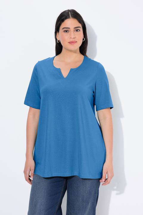 Actual product image Ulla Popken Essential Notch Neck Stretch Tee (58, 60)