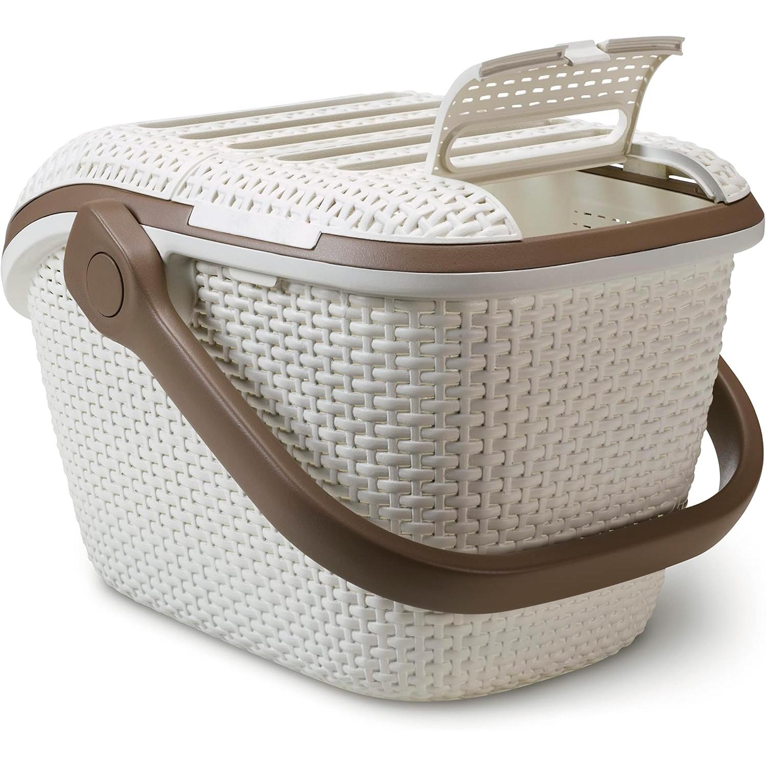 Panier Curver Chien/Chat - Blanc - Panier de transport pour chien et chat