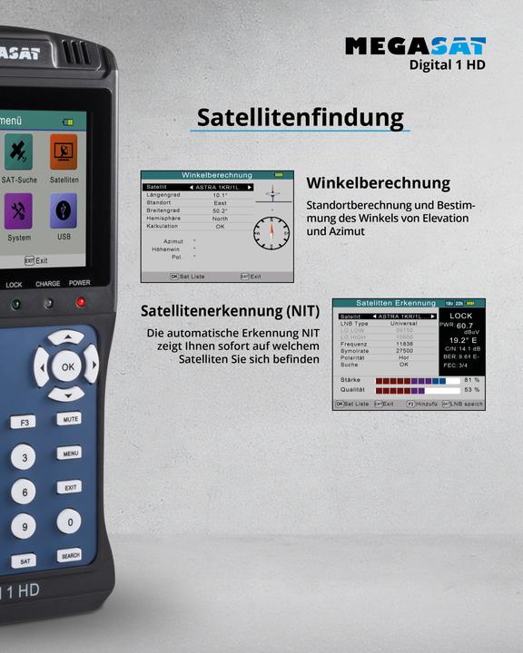Produktbild Megasat Digital 1 HD (Messtechnik)