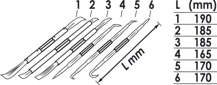 Actual product image Vigor Mini release lever set, 6 pcs.