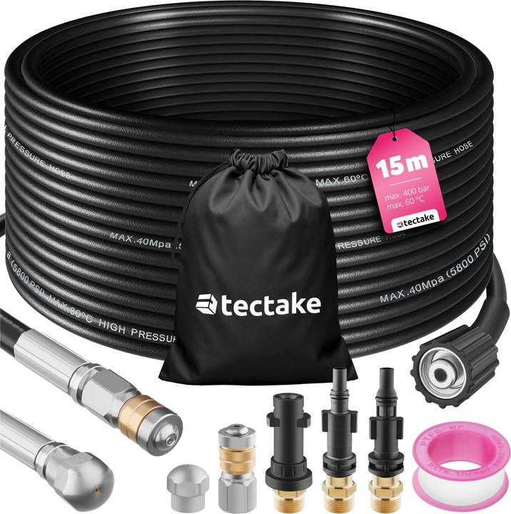 tectake Rohrreinigungsschlauch-Set