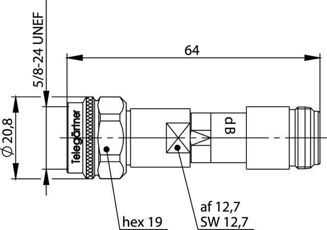 Actual product image Telegärtner Attenuator J01026A0007 1 pc (J01026A0007)