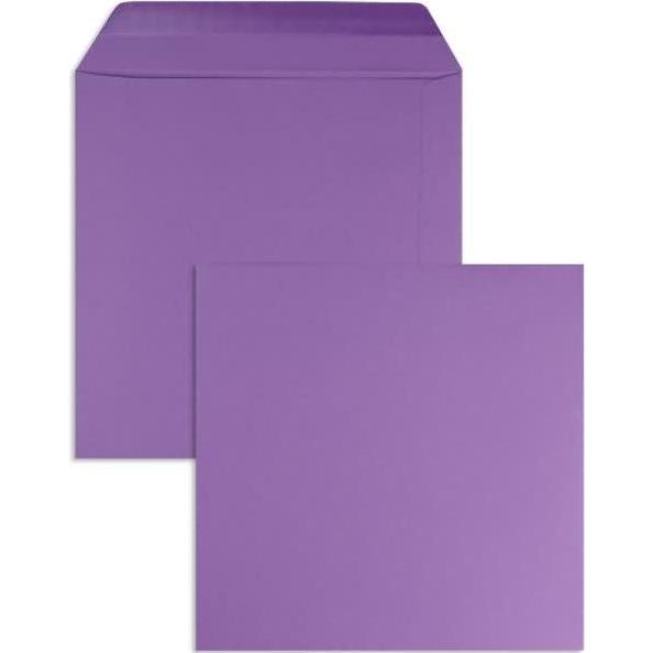 Blanke, Briefumschlag, Briefumschläge 190x190mm 120g/qm gummiert VE=100 Stück dunkelviolett (100 x)