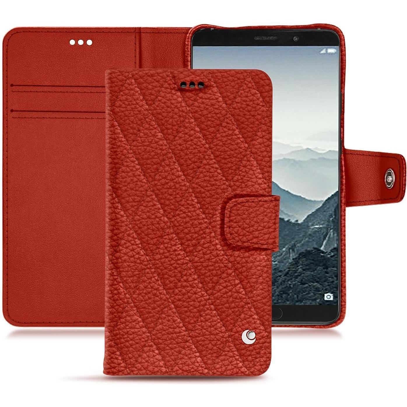 Noreve Lederschutzhülle Wallet (Huawei Mate 10), Smartphone Hülle, Orange