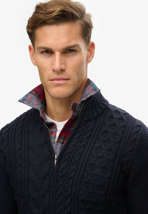 Produktbild Superdry pullover mit halbem reissverchlu au trick uperdry jacob cable (S)