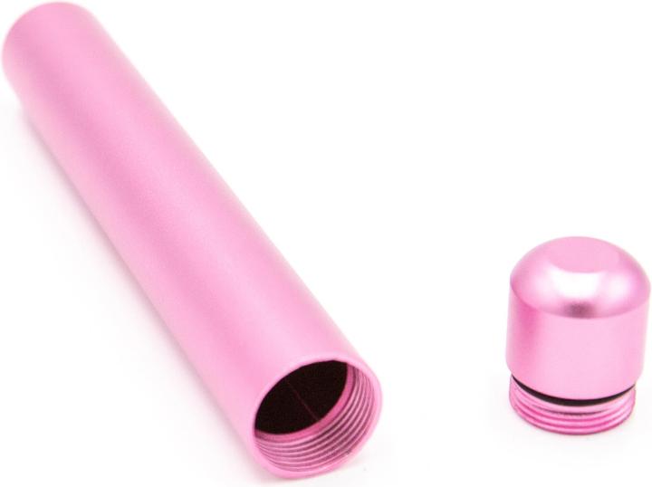 Actual product image BestV Smell Proof Metal Tube Pink 12 x 1.8 cm