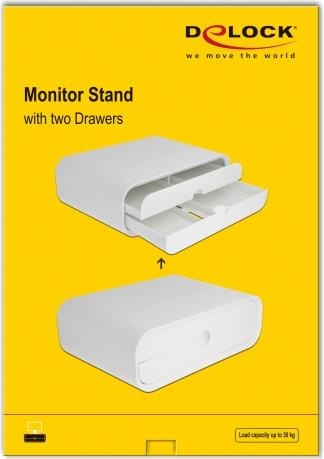 Actual product image Delock 18325 Flat Screen Table Mount Freestanding White