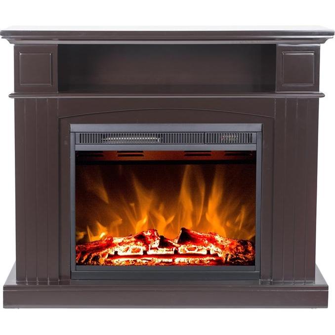 Flammifera, Elektrokamin + Bioethanolkamin, Fireplace With Mantel Ws-Q-11 Brown