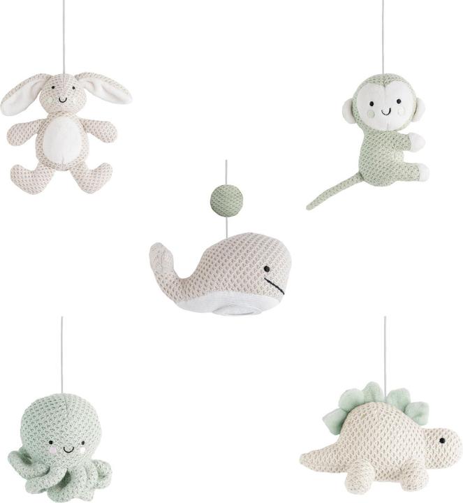 Actual product image Baby's only Musik Mobile Animals, Laurel Green/ Warm Linen