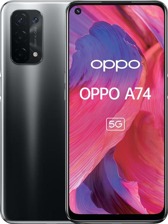Produktbild OPPO A74 (128 GB, Fluid Black, 6.50", Dual SIM, 48 Mpx, 5G)