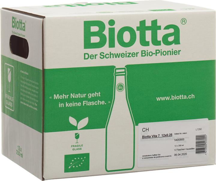 Actual product image Biotta Vita 7 Organic (12 x 25 cl)