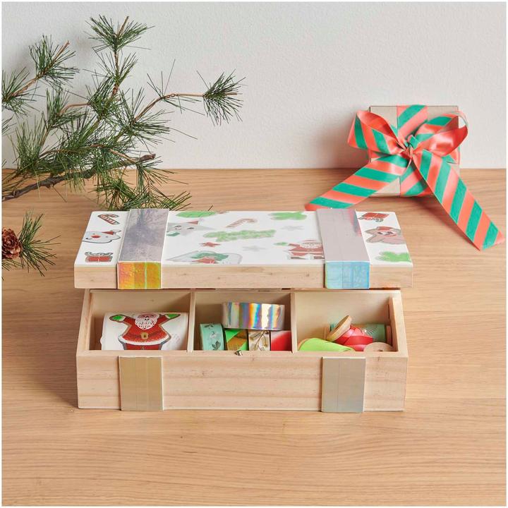 Actual product image Rico Design Wooden box / storage box with 6 compartments