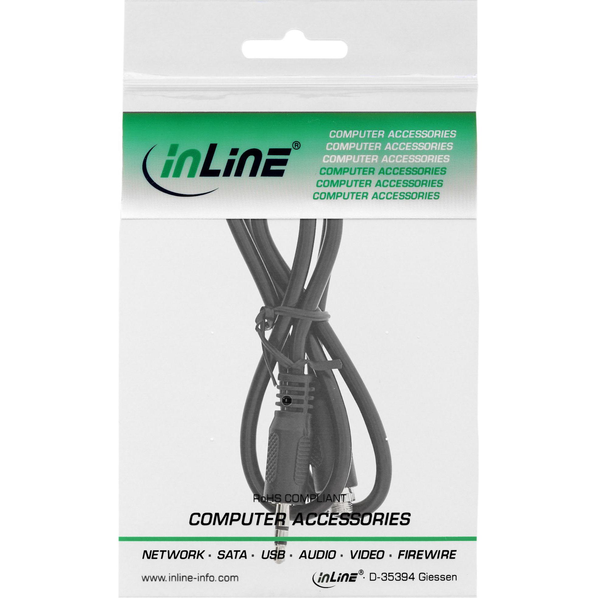 Thumbnail - InLine Audio Adapterkabel (0.60 m, 3.5mm Klinke (AUX)), Audio Kabel
