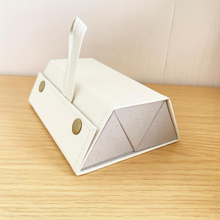 Only-Bags.Store 1pc Glasses Organizer Case, Portable Glasses Case, PU Leder Hanging Foldable Eyeglasses Case