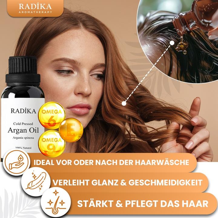 Image du produit Radika Huile d'argan, pressée à froid, 100% pure, BIO, naturelle, 30 ml (Huile pour le corps, 30 ml)