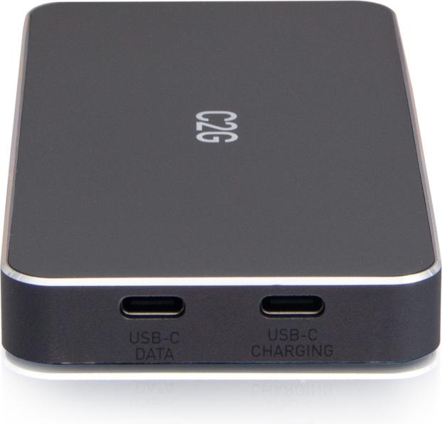 Produktbild C2G USB-C 7-in-1 Dual Display MST-Dockingstation mit HDMI, DisplayPort, Ethernet, USB und Power Deli (USB-C)
