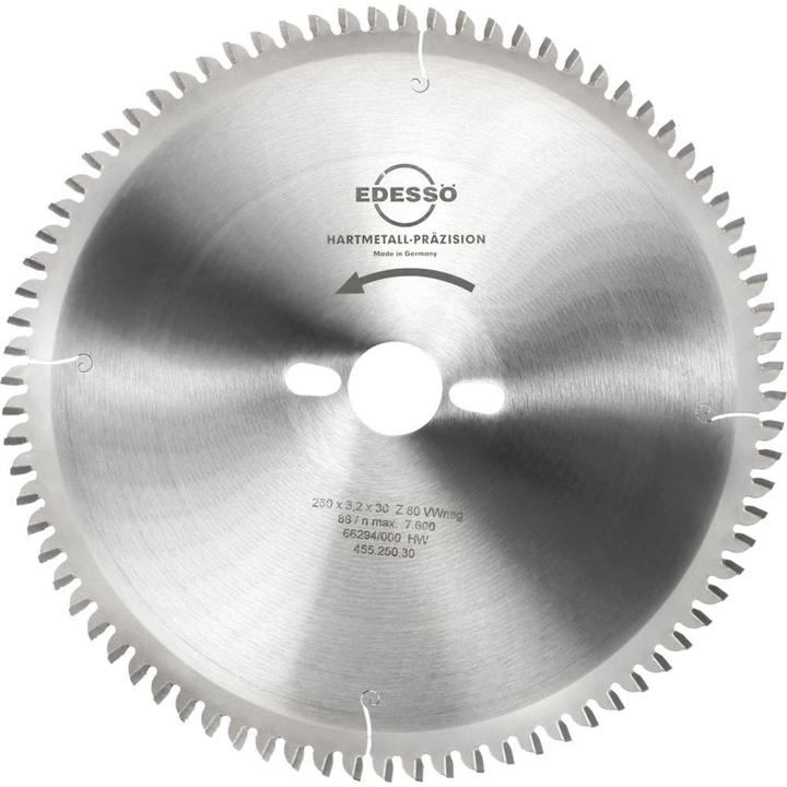 Produktbild Magni Edessö 45525030 HM-Kreissägeblatt Präzision-Spezial 2 KNL HW, Z=80 W neg, 250 x 3,2/2,2 x 30 mm, Sil